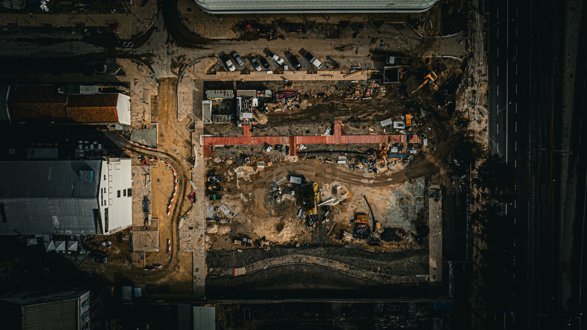 Aerial images of the construction site in Lisbon